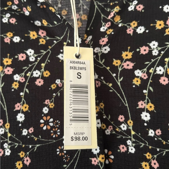 NWT Max Studio Black Floral Mid sleeve Dress - Picture 2 of 5